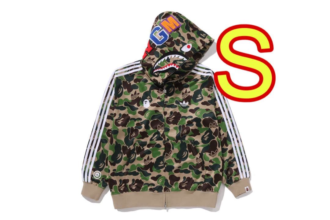 トップス [S] Adidas bape CAMO SHARK ZIP HOODIE