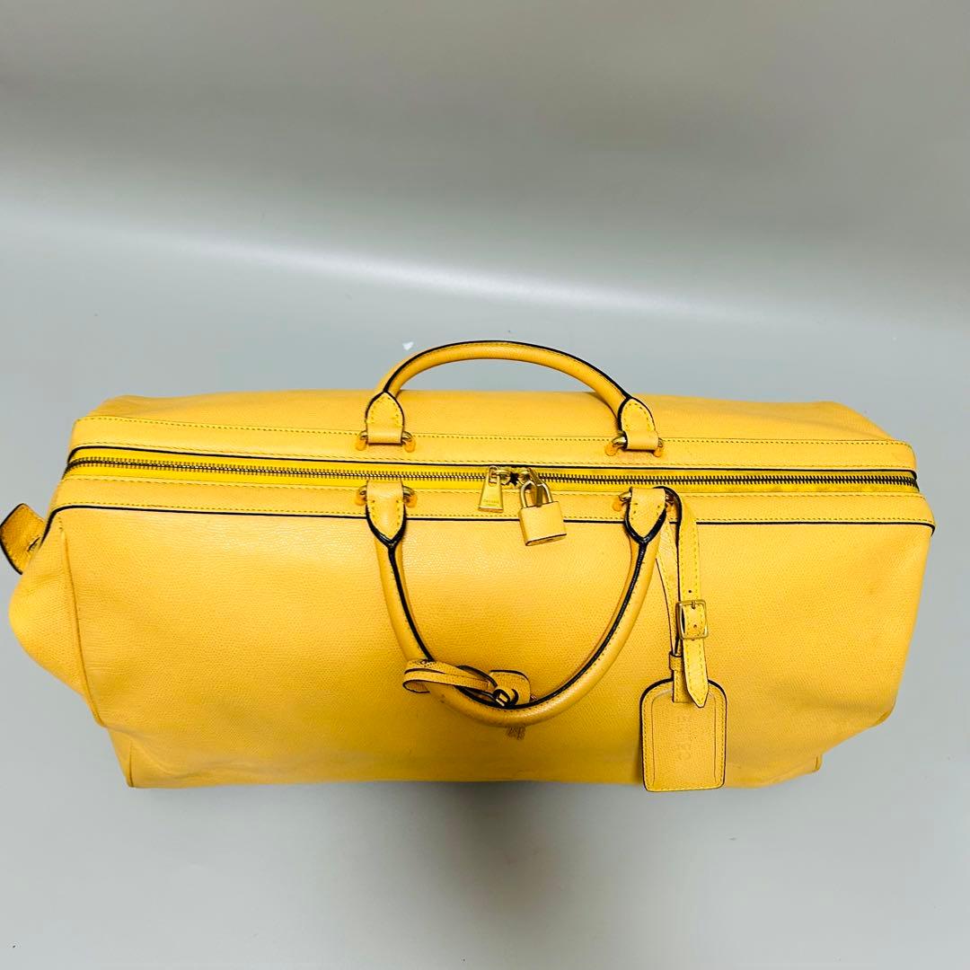 CELINE セリーヌ ボストンバッグ トラベルバッグ 大容量 イエロー系