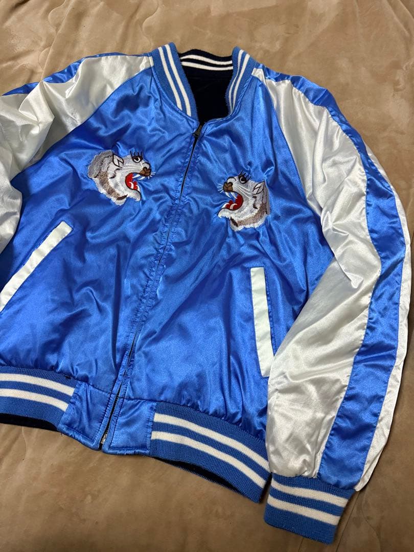 ２面用 Jungle storm 別珍 虎 龍 日本 スカジャン vintage