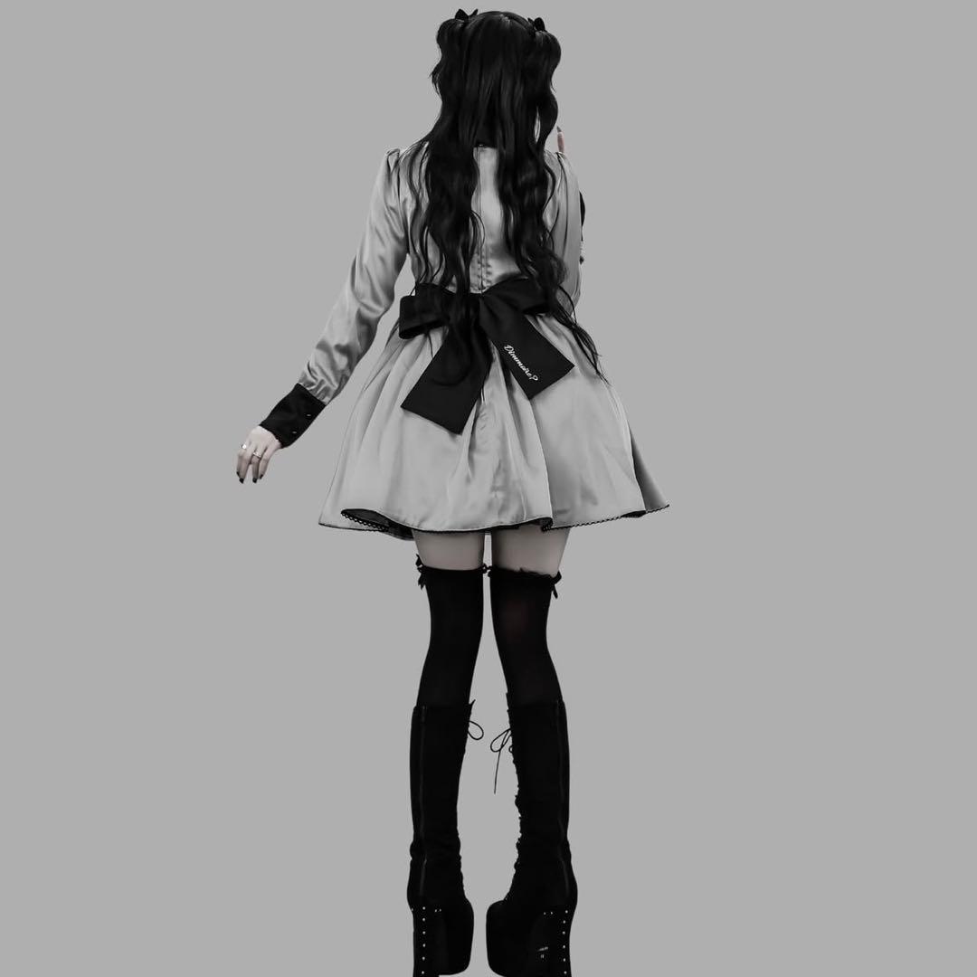♡ DimMoire ゴーストメイド十字ドレス Gray