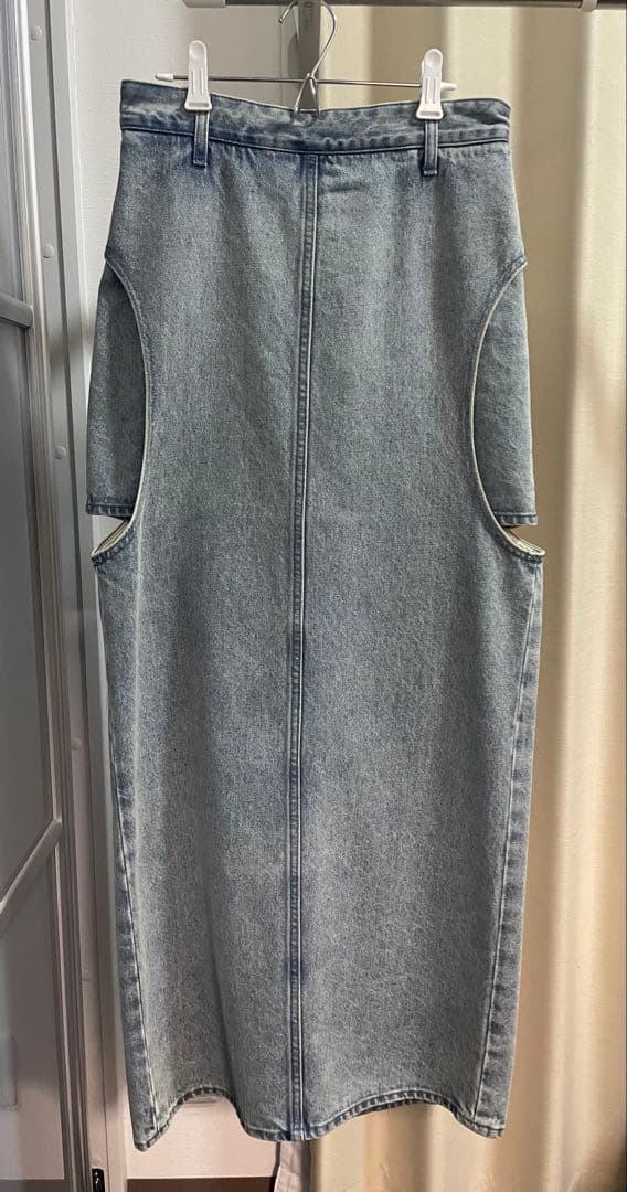 ★CLANE★CIRCLE CUT LAYERED DENIM SKIRT