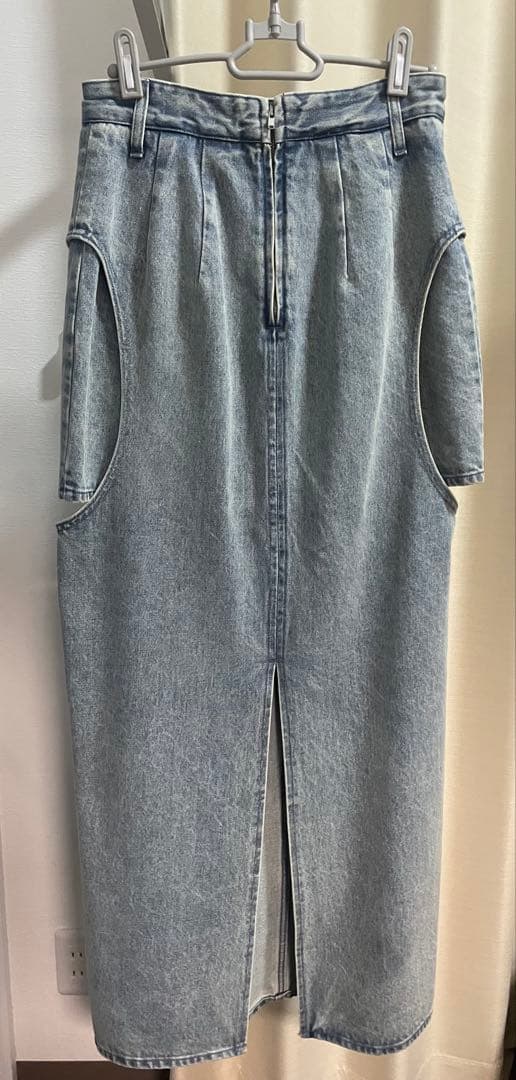 ★CLANE★CIRCLE CUT LAYERED DENIM SKIRT