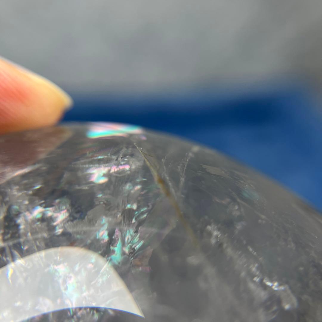 ご予約水晶スフィア　直径92mm 虹ギラギラ　30%off❣️