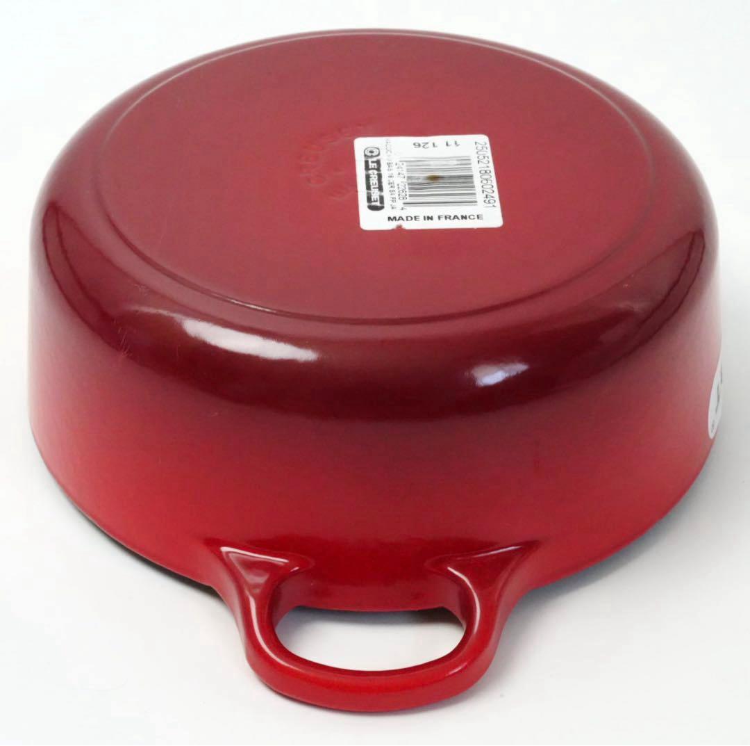 【美品】LE CREUSET　ココット ジャポネーズ　チェリーレッド　18cm