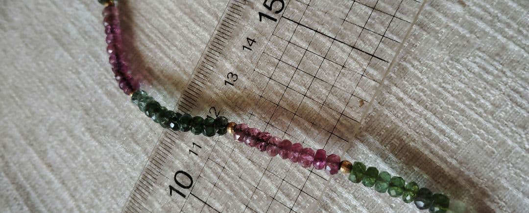 k18マルチカラートルマリンブレスレット　ミラーボール YG イエローゴールド