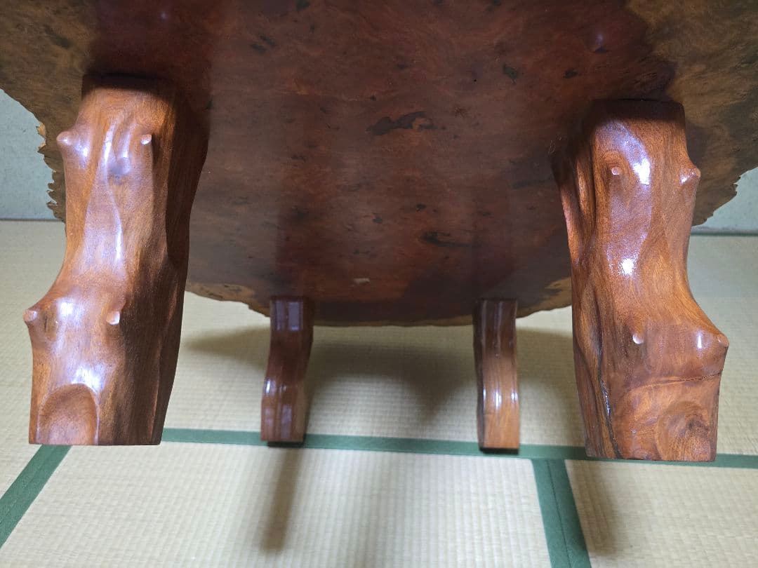 花梨 天然木 一枚板 瘤 瘤杢 花台 座卓 テーブル