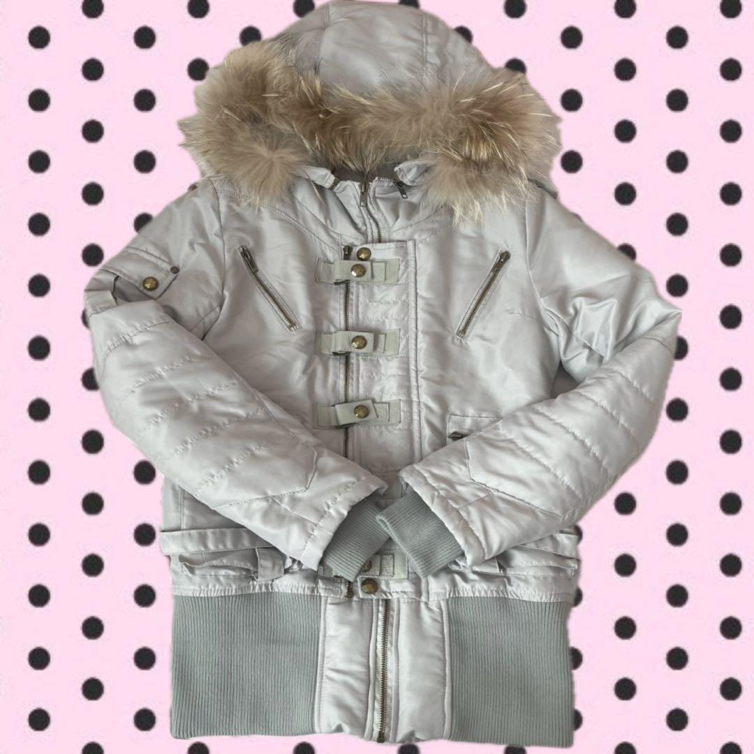 平成ブルゾンパンクグランジy2kファージャケットダウンコアarchiveグレー