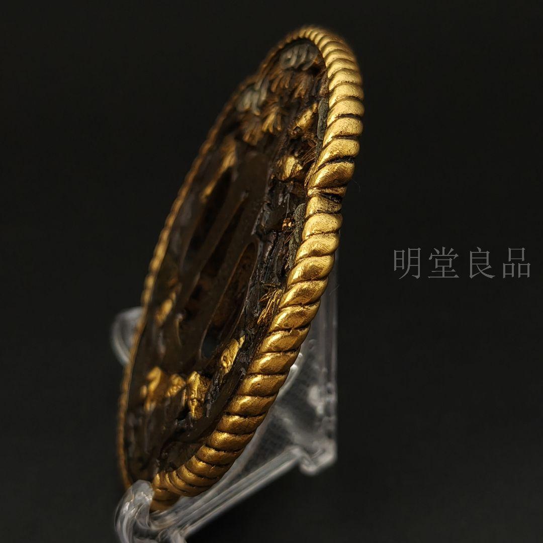 日本刀装具　鍔　竹林七賢者の図　 銅地　金工品　絵金銀　刀の鍔　刀剣美術　刀鐔