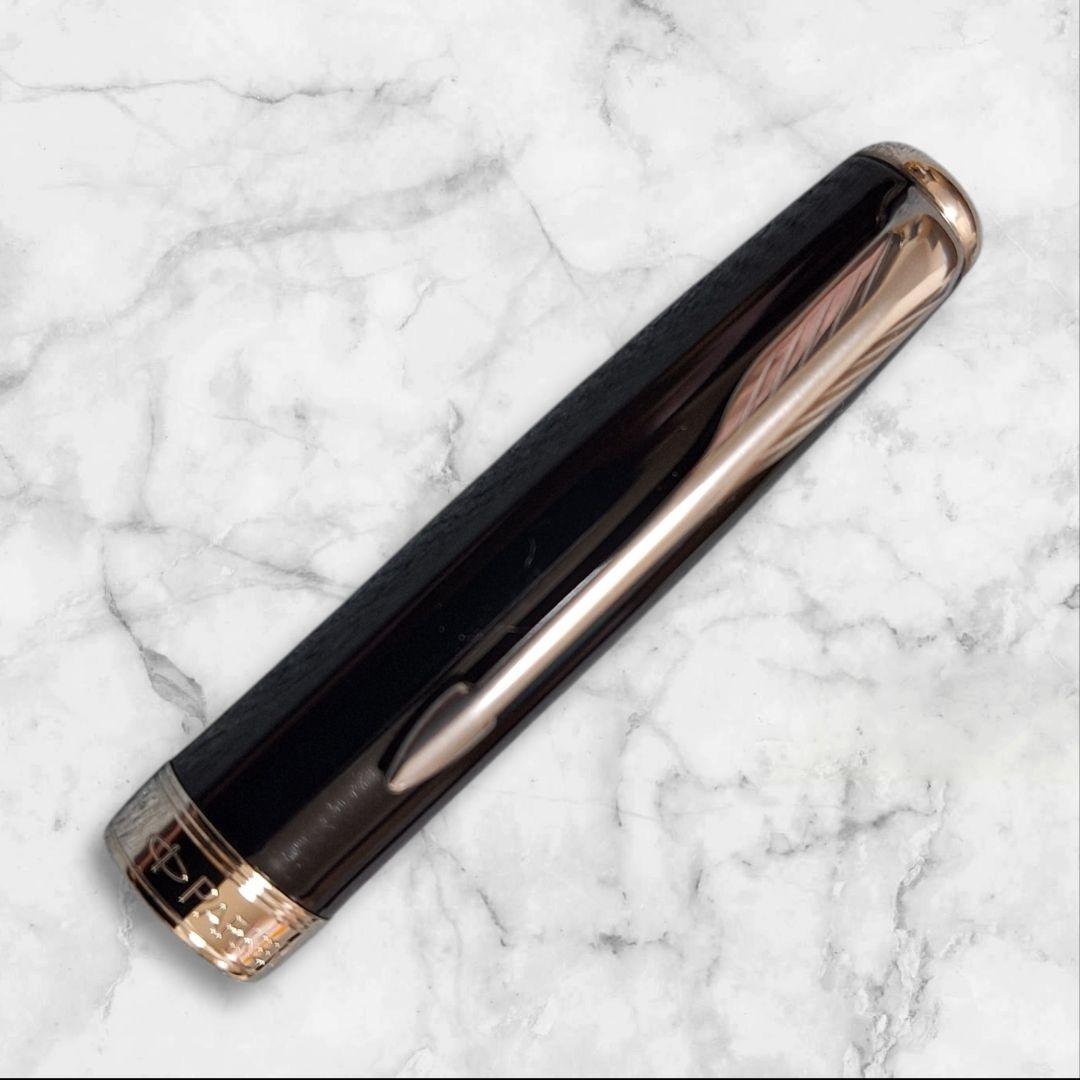 【美品】PARKER ソネット 万年筆 ブラックラッカーCT 18K