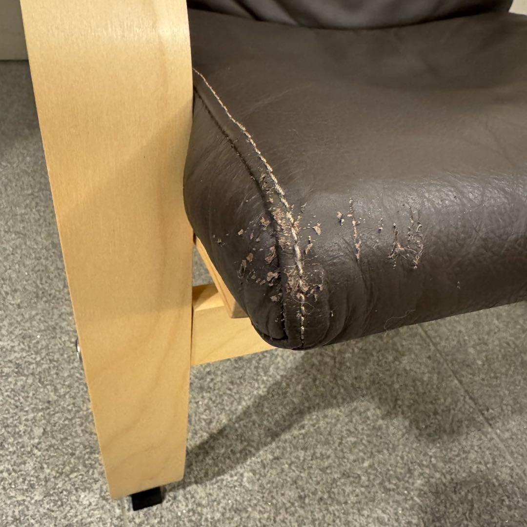 IKEA POÄNG ポエング パーソナルチェア 牛革クッションセット