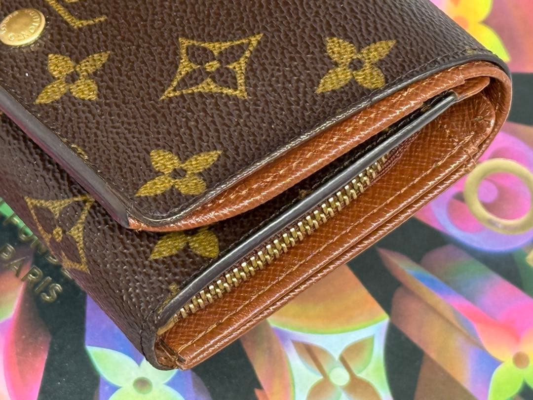 良品！ルイヴィトン　ポルトモネ・ビエ　トレゾール　L字形ファスナー二つ折り財布