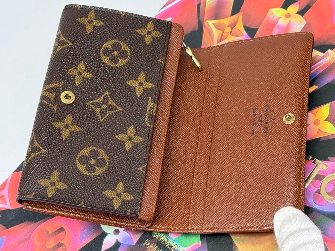良品！ルイヴィトン　ポルトモネ・ビエ　トレゾール　L字形ファスナー二つ折り財布