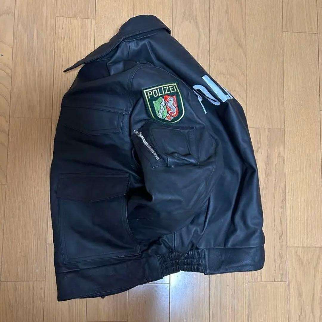 ドイツ軍 警察 ポリスマン レザージャケット ブラック polizei