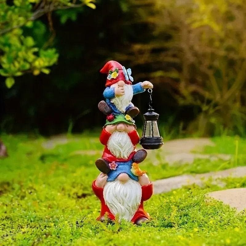 ガーデンライト かわいい ノーム 置物 おしゃれ ソーラーライト ガーデニング