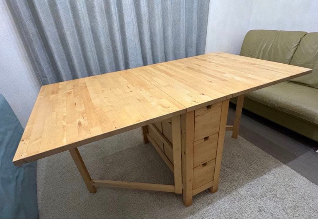 neconeco3 　IKEA イケア木製ナチュラルウッド引き出し付