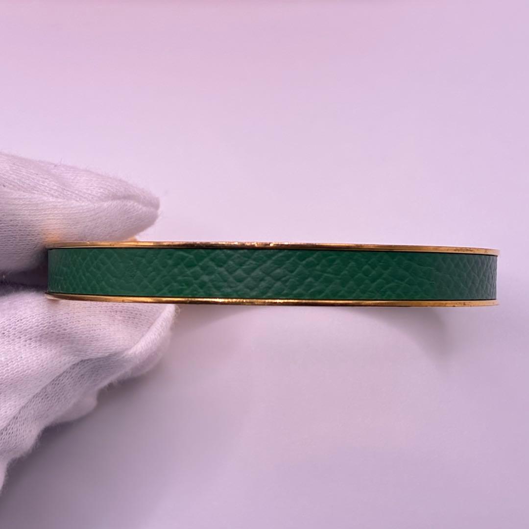 エルメス ケリー バングル ブレスレット カデナ 南京錠 ゴールド グリーン 緑