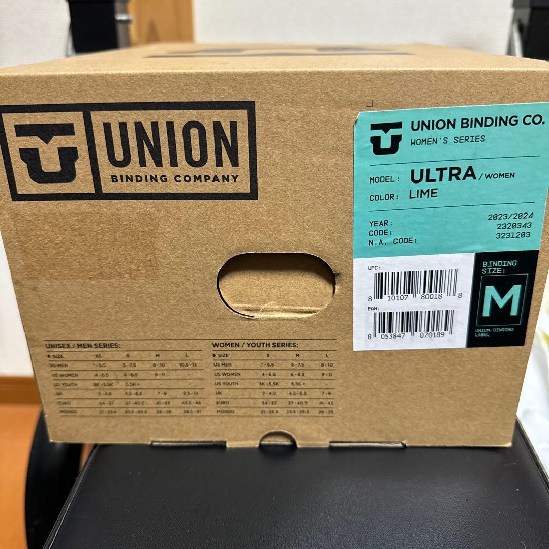 新品未使用　UNION　ビンディング　バインディング　ULTRA LIME M