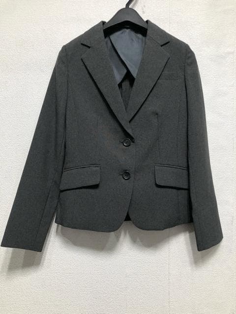 新品☆7号Sグレー系♪プリーツスカート・パンツスーツ♪お仕事☆b363