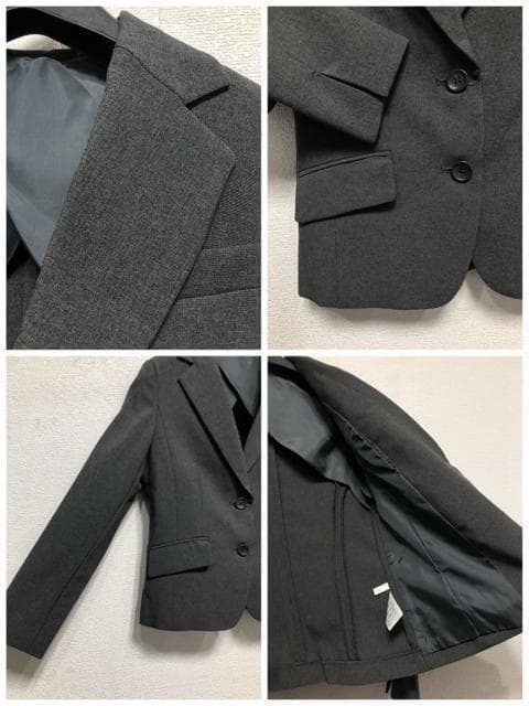 新品☆7号Sグレー系♪プリーツスカート・パンツスーツ♪お仕事☆b363