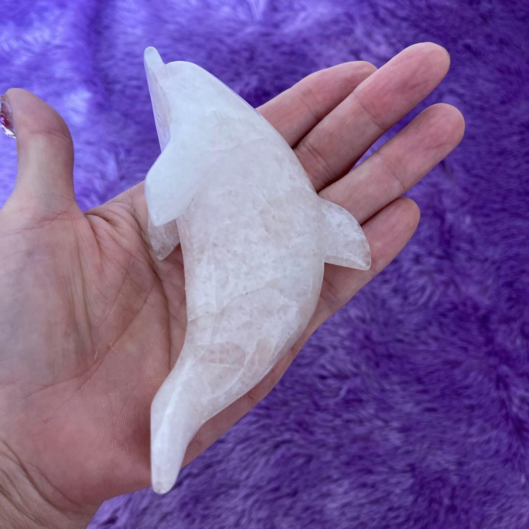 癒しと開運 ローズクオーツ イルカ 13cm ヒーリング効果