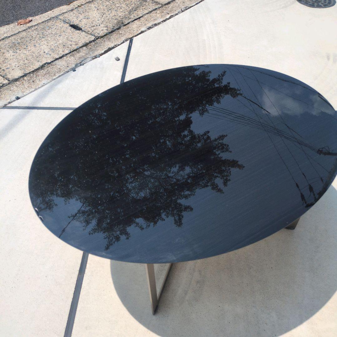 Pamouna (パモウナ) リビングテーブル ブラック×シルバー TUシリーズ