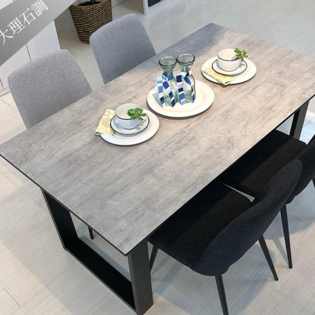 最終値下げ中値段相談可♡大理石調ダイニングテーブル4人掛け150 国産天板グレー