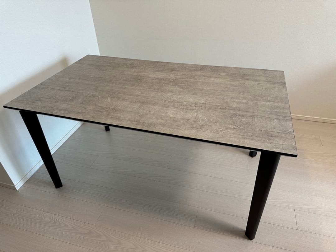 最終値下げ中値段相談可♡大理石調ダイニングテーブル4人掛け150 国産天板グレー