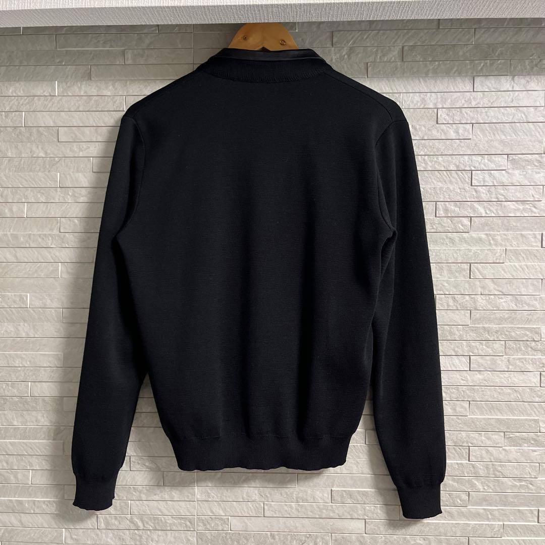 Saint Laurent Paris 12aw レザーカラーカーディガンXS