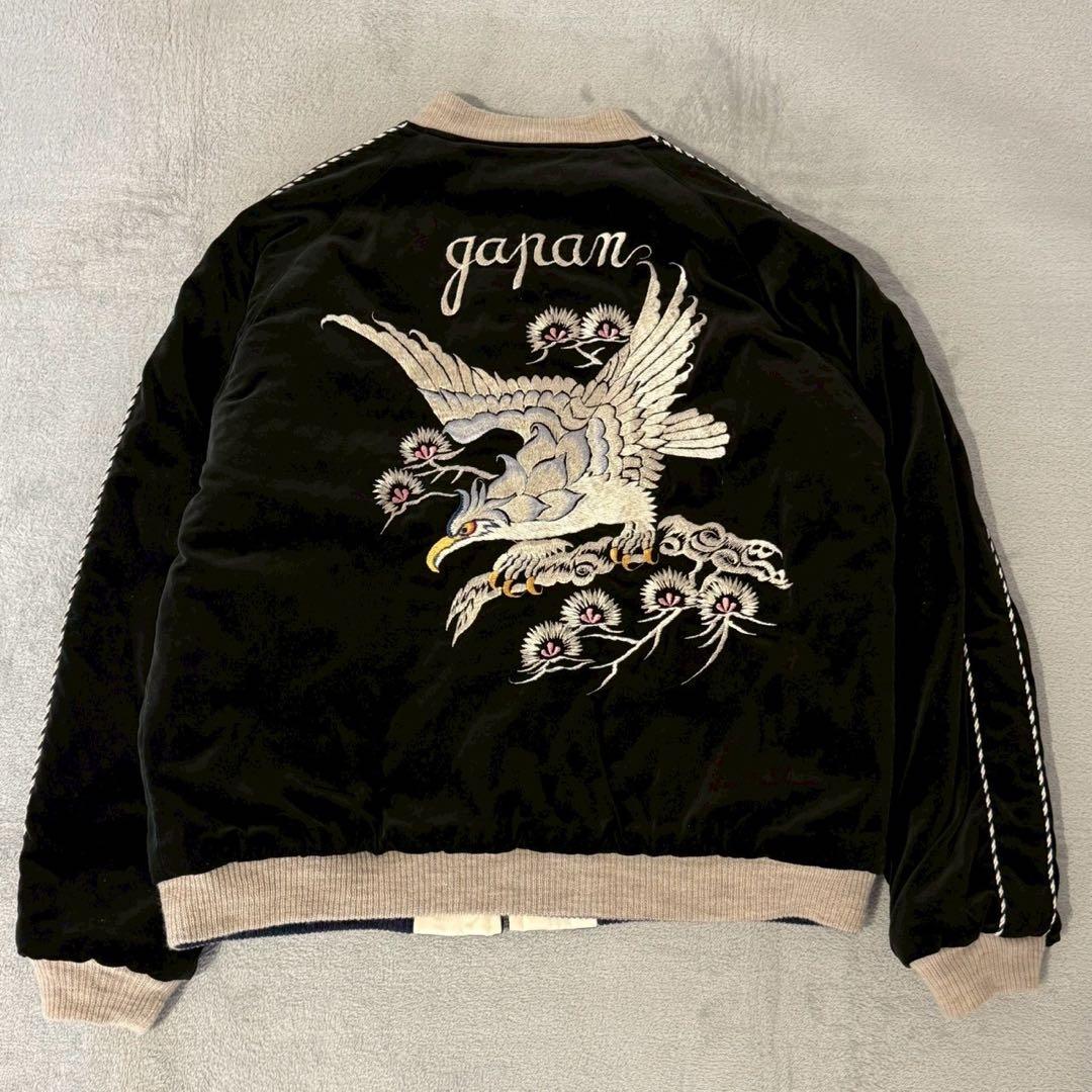 テーラー東洋 スカジャン 別珍 TT14482 港商 白鷲 虎XL相当