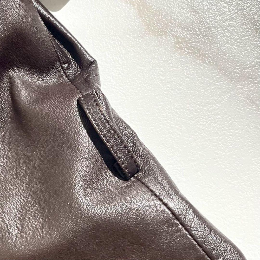 【美品✨】BALMAIN 2way レザーコート 羊革 フォックスファー 茶