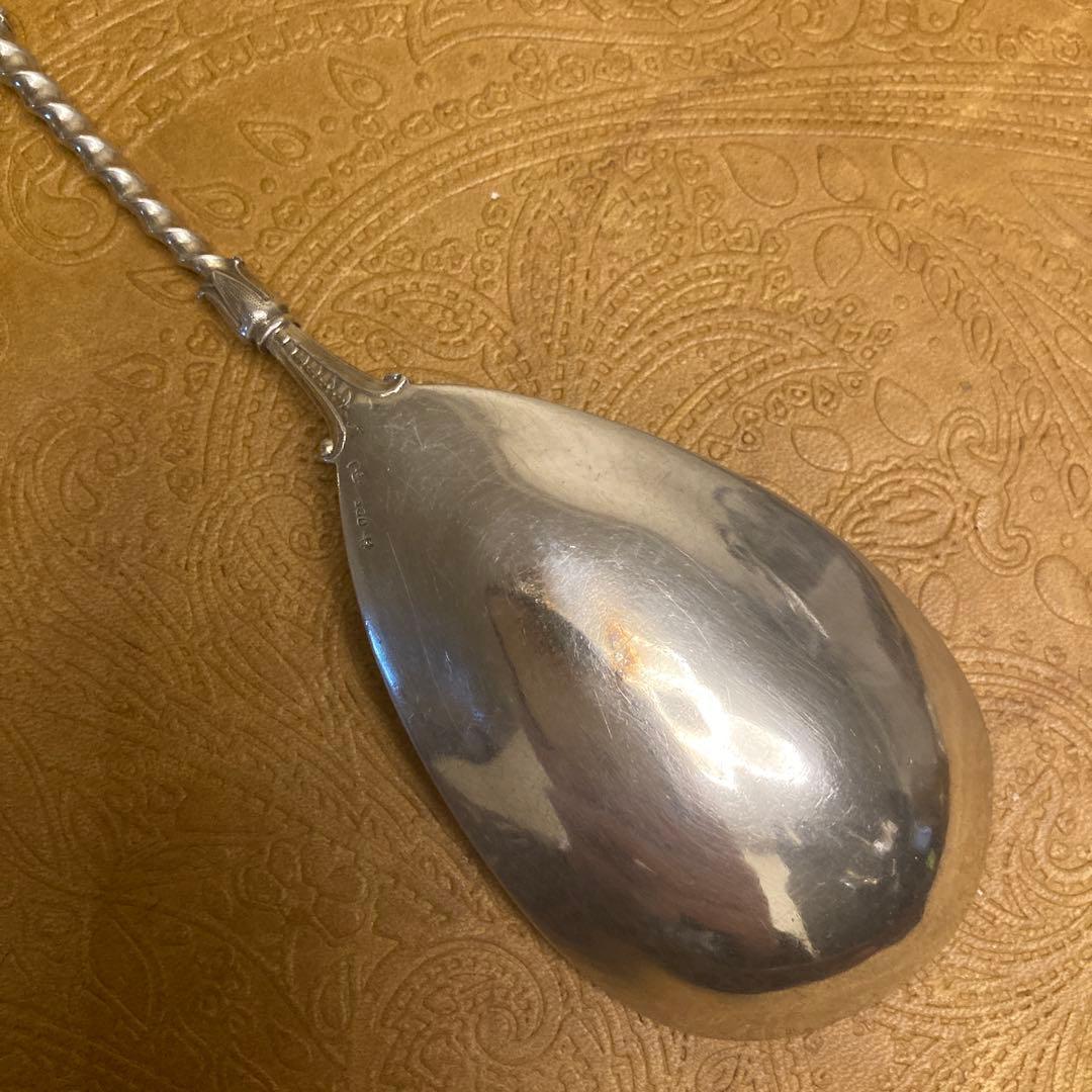 【純銀/約35g】ドイツ スプーン/19cm【マスカロン】