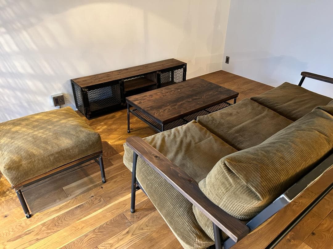 ★週末セール★インダストリアルブランチ【オットマンソファ（展示品）】アイアン