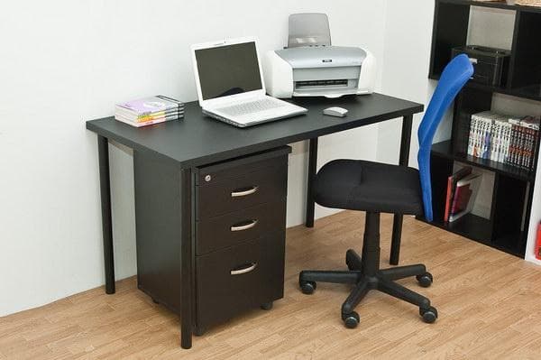 【新品・送料無料】フリーテーブル　120×60　BK/WH