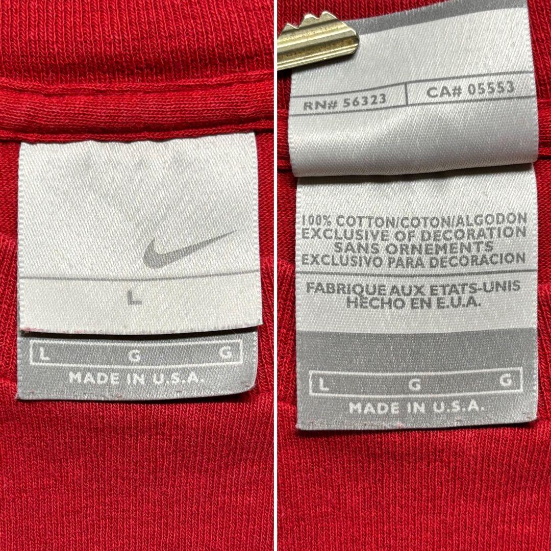 00s NIKE USA製 3Dロゴ Y2K ビンテージ ロンT ストリート L
