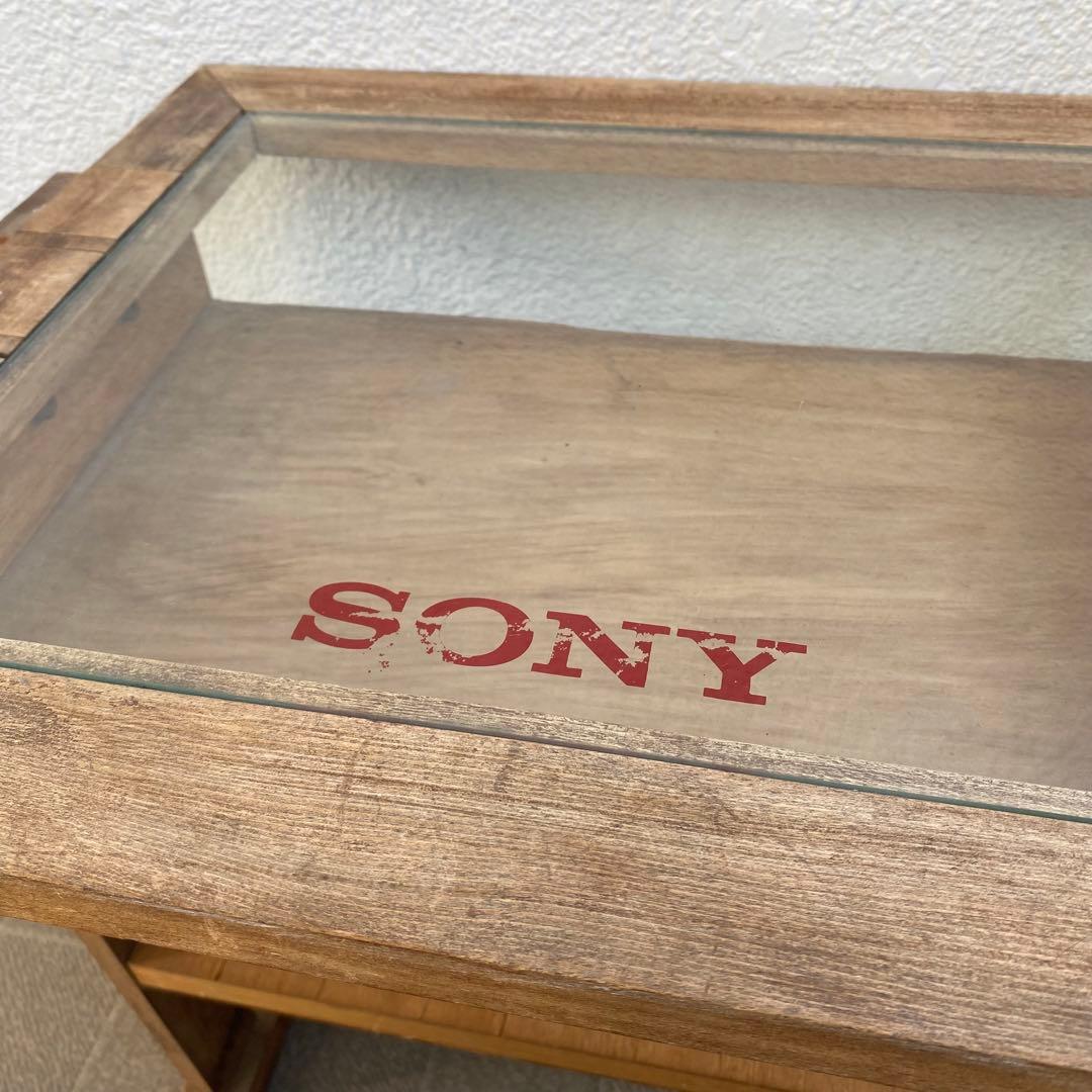 SONY コーヒーテーブル ローテーブル ヴィンテージ カラステーブル