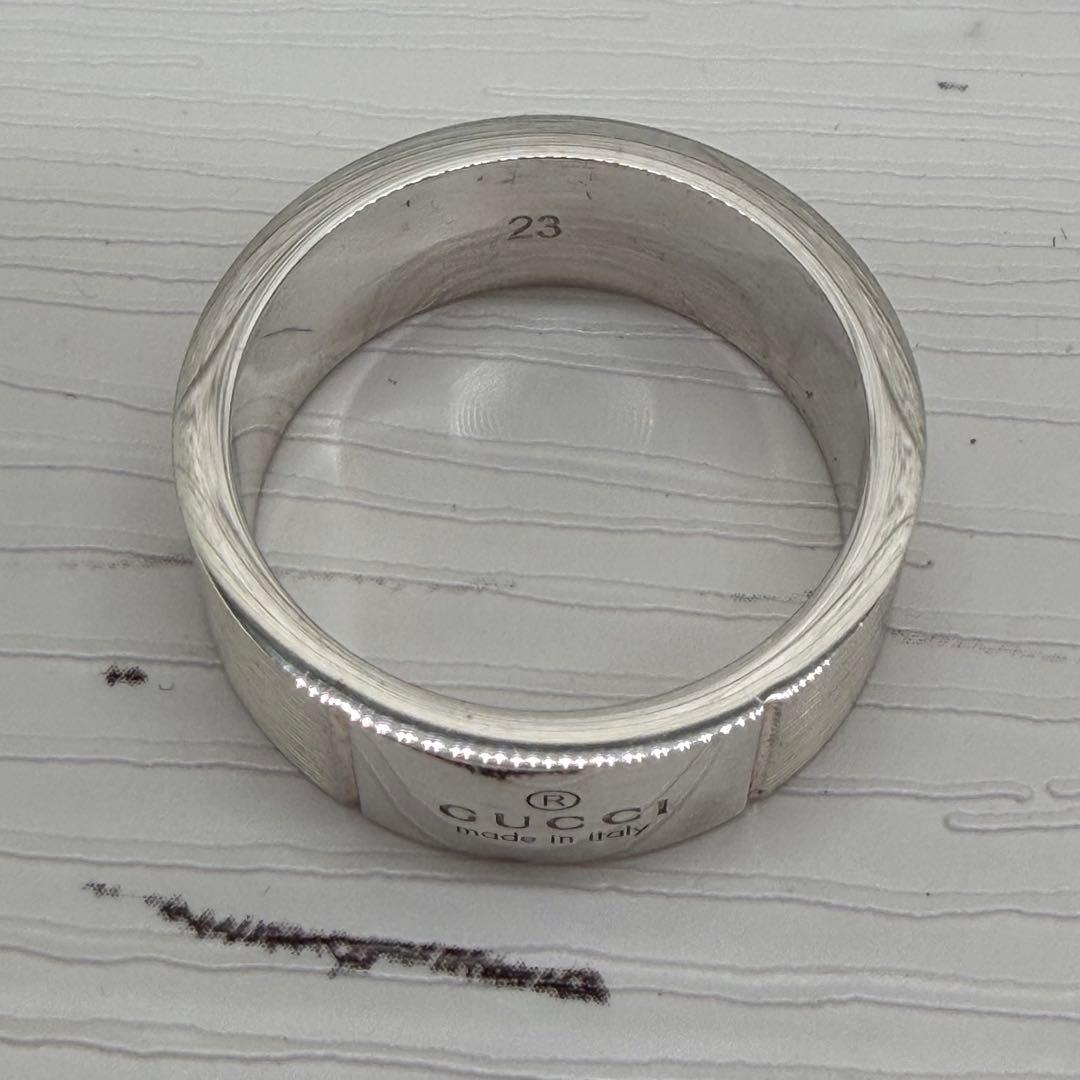 新品・未使用　グッチ　 リブデザイン　リング　925　23号