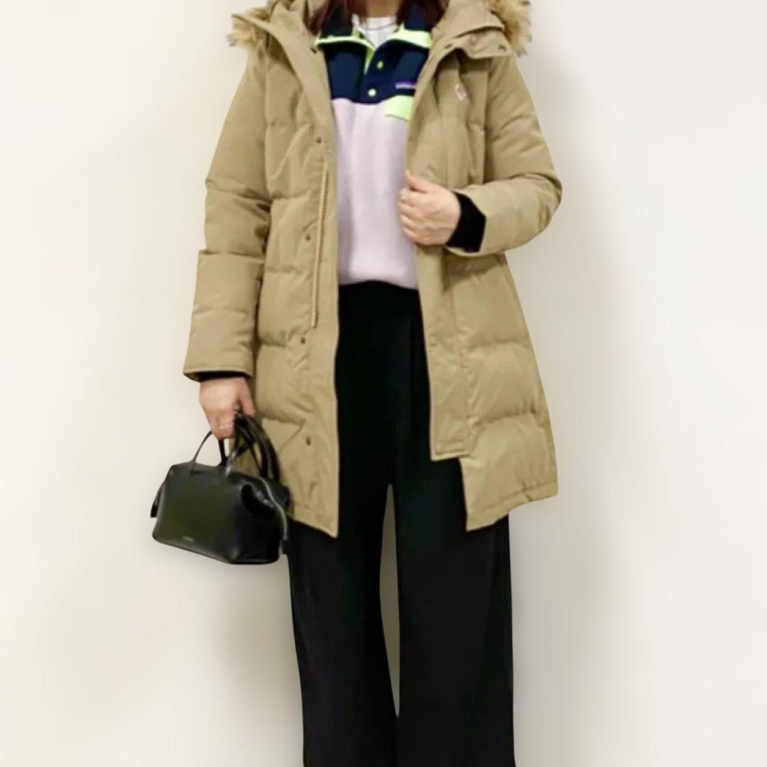 DANTON フード付きダウンコート キャメル 38【L】