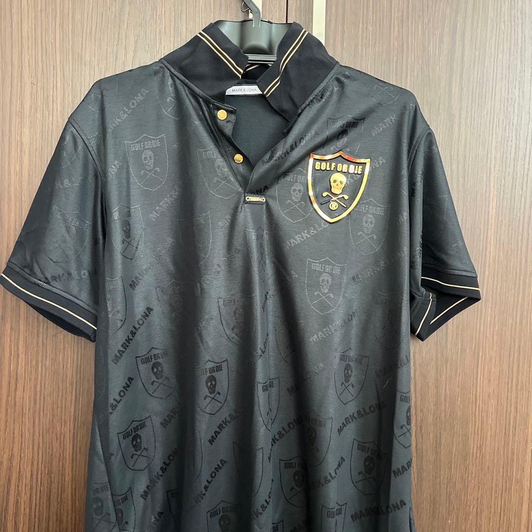 MARK & LONA ブラック ポロシャツ
