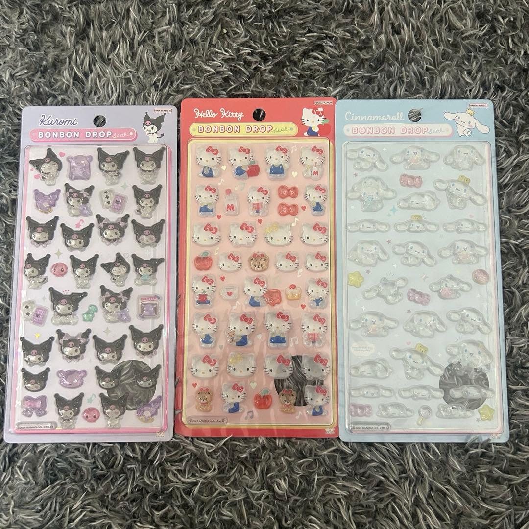 ボンボンドロップシール　第一弾　正規品　クロミ　キティ　シナモロール　シナモン