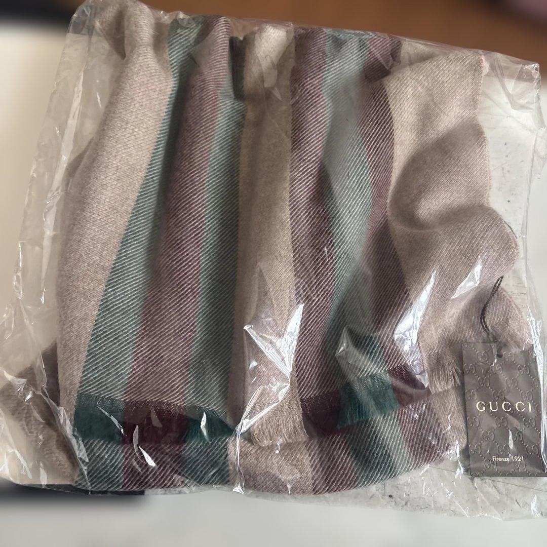 グッチ マフラー ウェビングライン マフラー ユニセックス 男女兼 ベージュ系