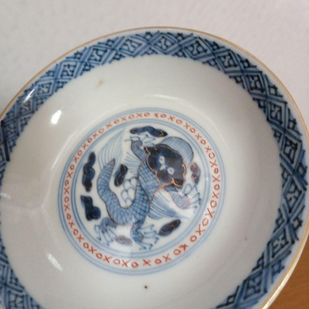 古伊万里　蓋つき茶碗