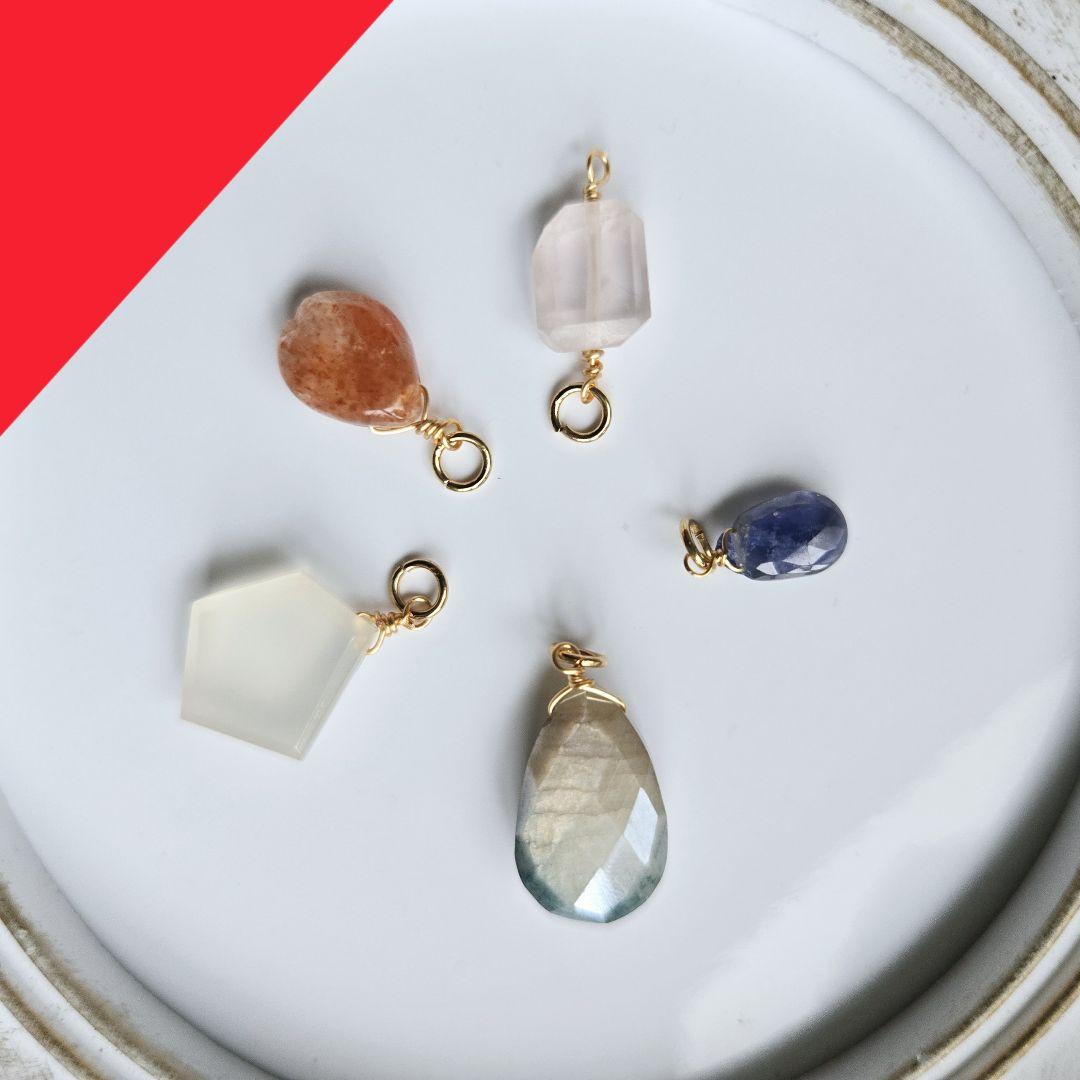 訳あり 天然石 チャーム ペンダントトップ まとめ ⑩✩.*˚