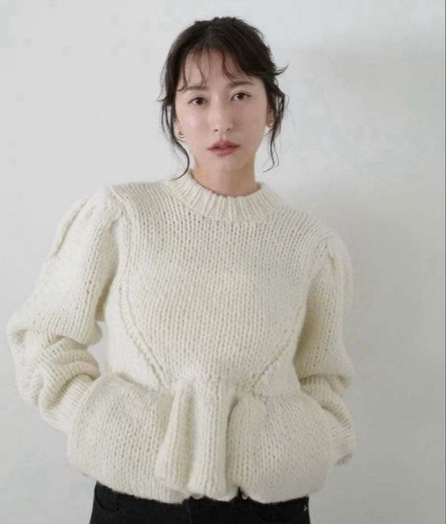PEPLUM HAND KNIT TOPS サイズ1 正規品タグ付き