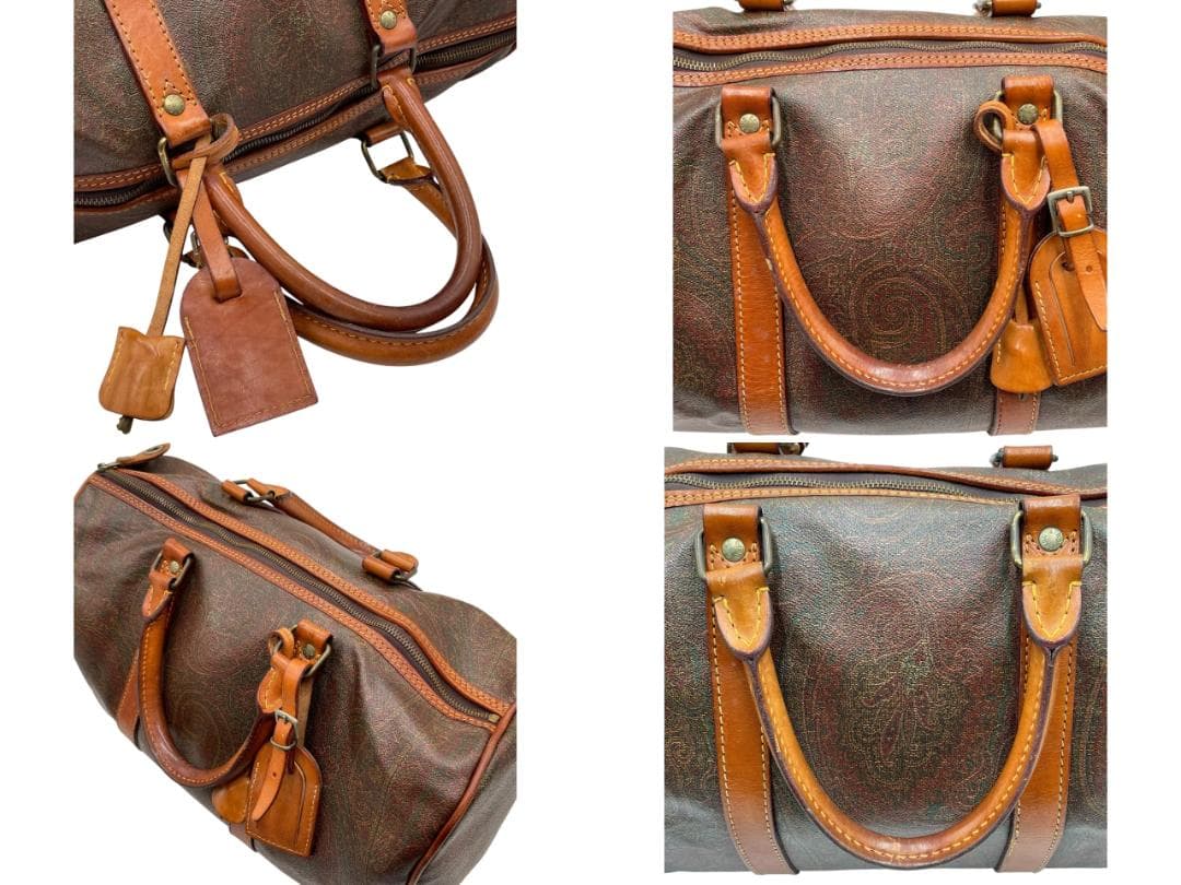 ETRO/エトロ ペイズリー柄 ボストンバッグ 鍵付き