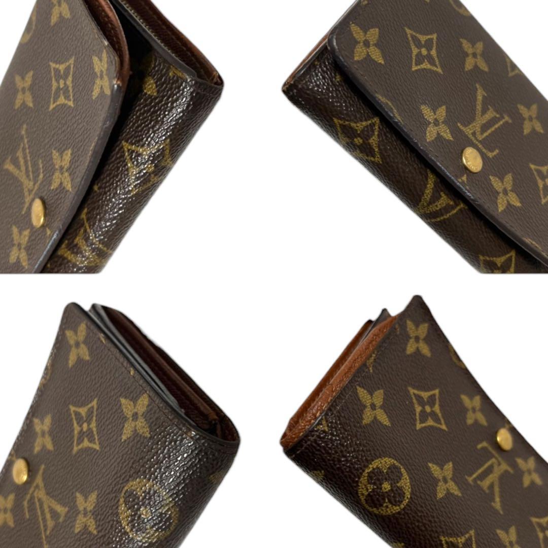 ルイヴィトン✨　折り財布　ポルトモネビエ　トレゾール　モノグラム　ファスナー