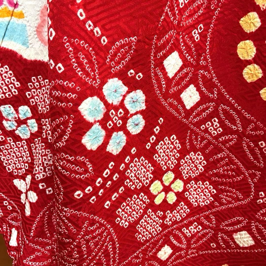 ayaNo.13 七五三　　3歳 正絹被布セット　　本総絞り　　訳あり