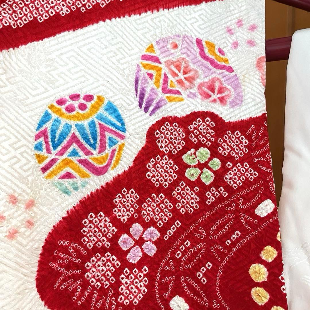 ayaNo.13 七五三　　3歳 正絹被布セット　　本総絞り　　訳あり