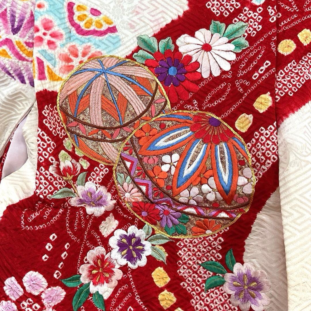 ayaNo.13 七五三　　3歳 正絹被布セット　　本総絞り　　訳あり