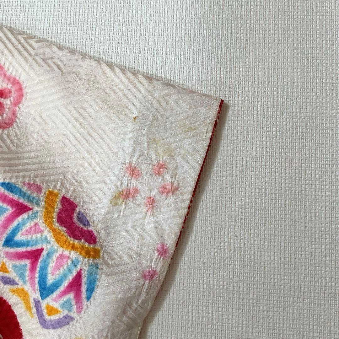 ayaNo.13 七五三　　3歳 正絹被布セット　　本総絞り　　訳あり