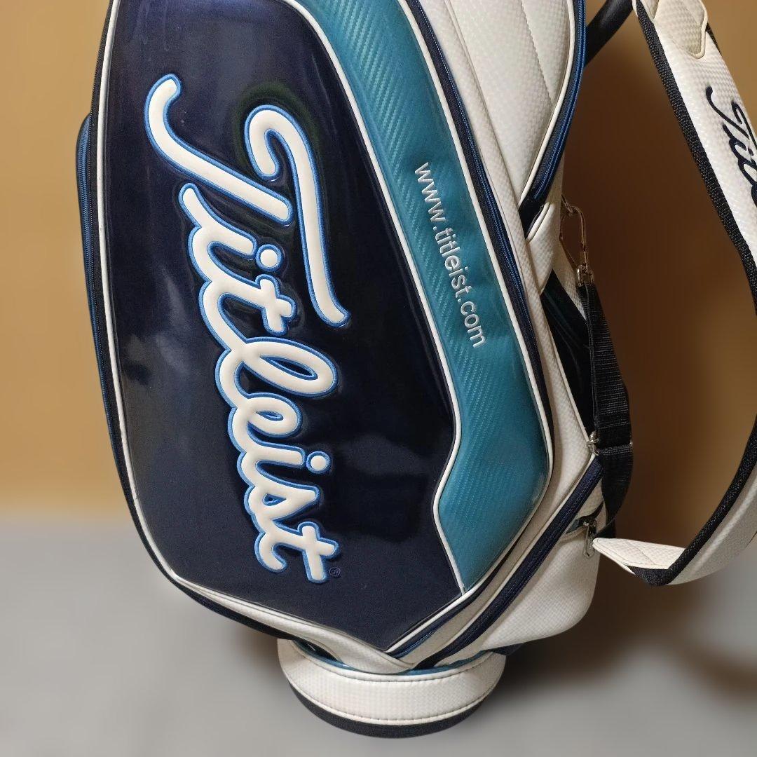 Titleist ゴルフキャディバッグ ホワイト/ネイビー